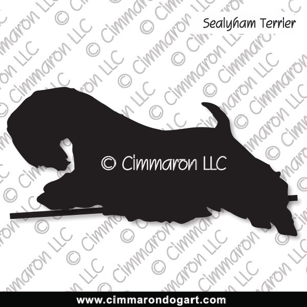Sealyham Terrier Jumping Silhouette 004