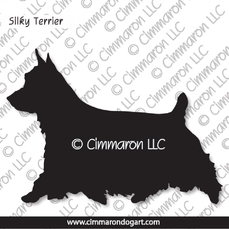 Silky Terrier Gaiting Silhouette 002