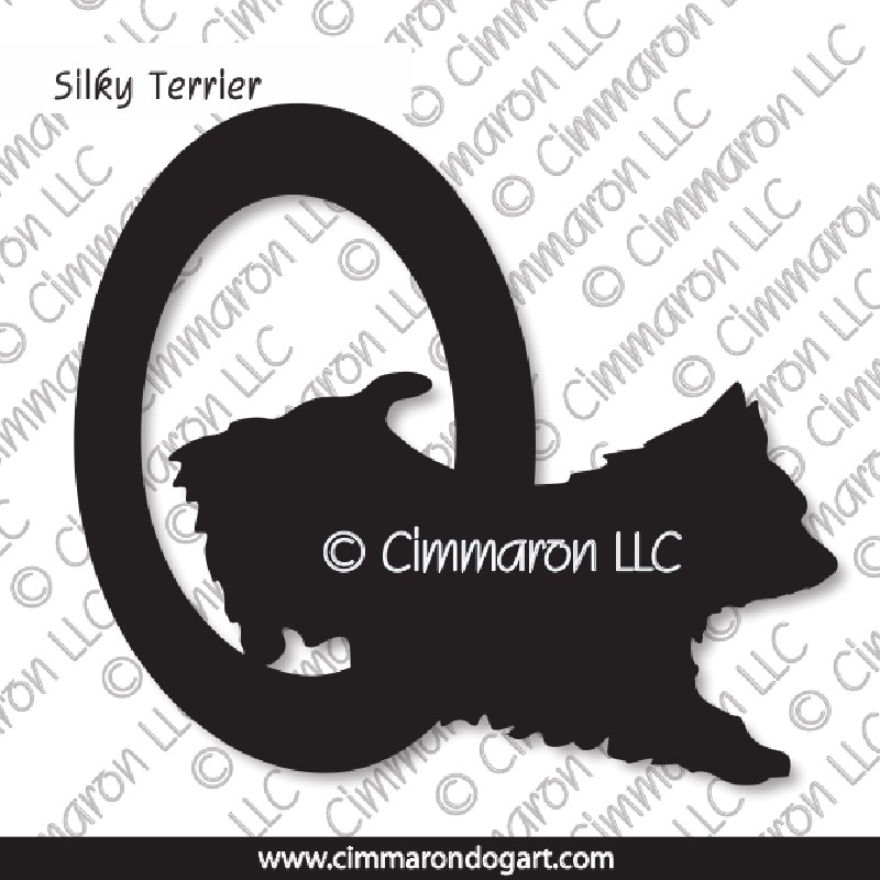 Silky Terrier Agility Silhouette 003