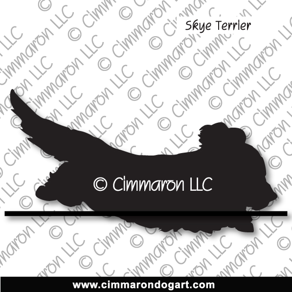 Skye Terrier Jumping Silhouette 004