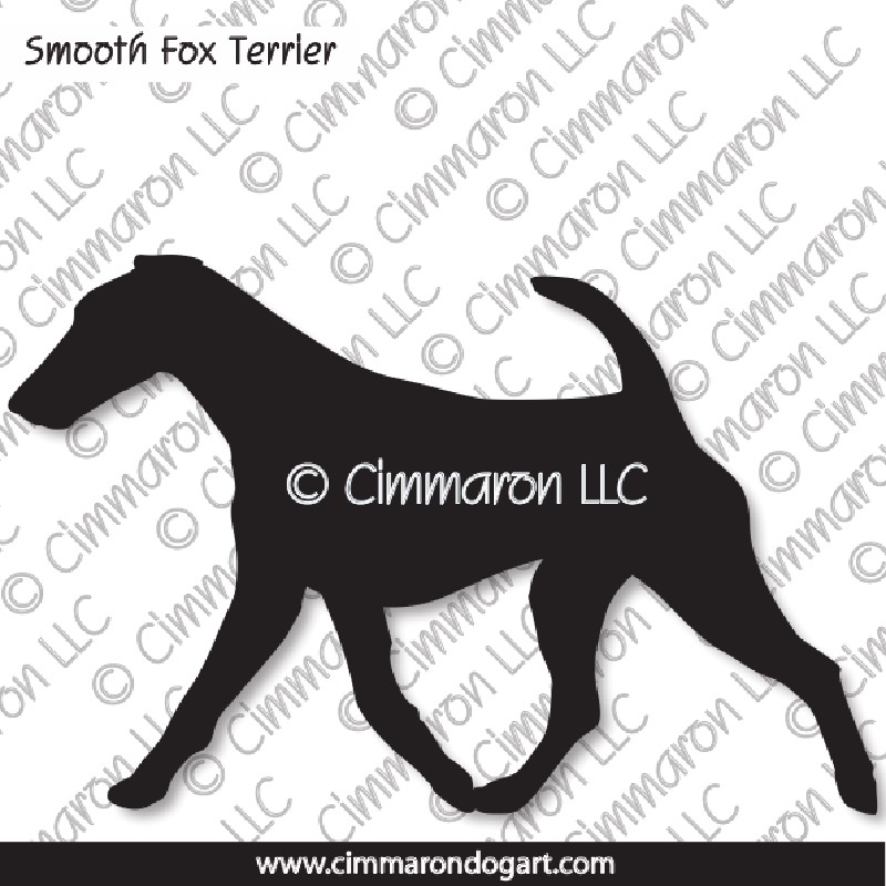 Smooth Fox Terrier Gaiting Silhouette 002