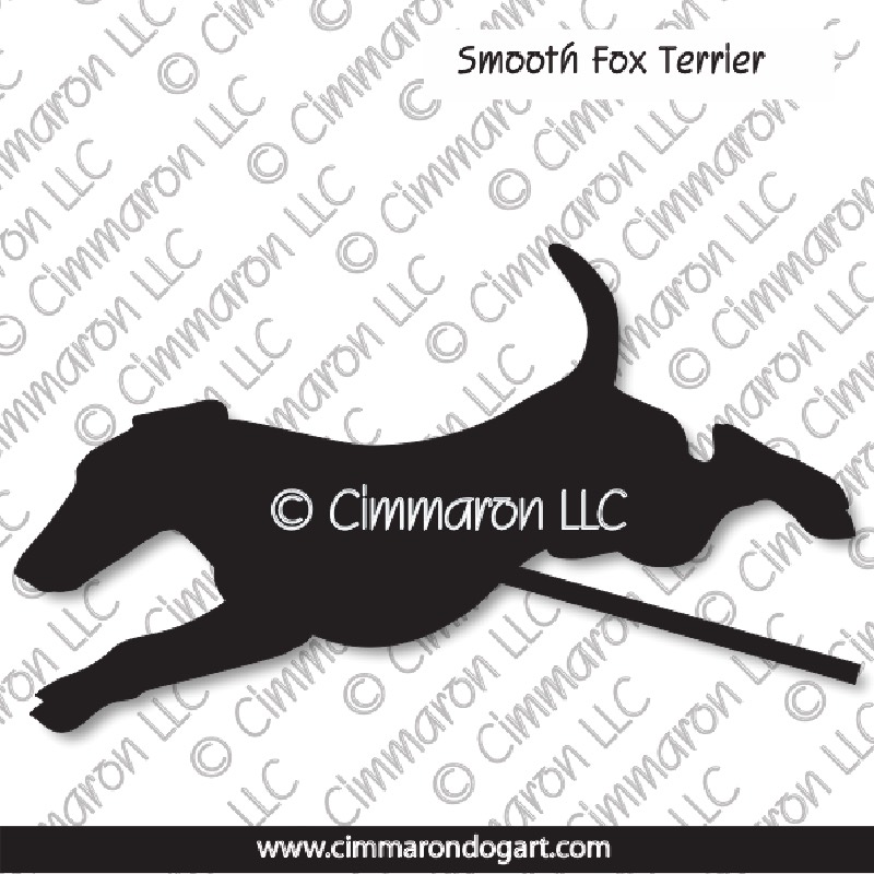 Smooth Fox Terrier Jumping Silhouette 004