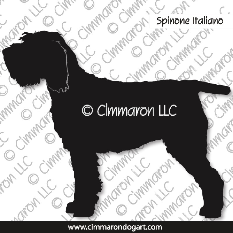 Spinone Italiano Standing Silhouette 002