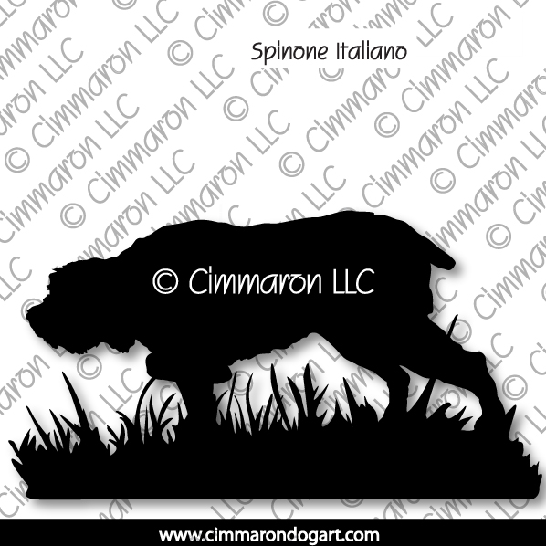 Spinone Italiano Pointing Silhouette 007