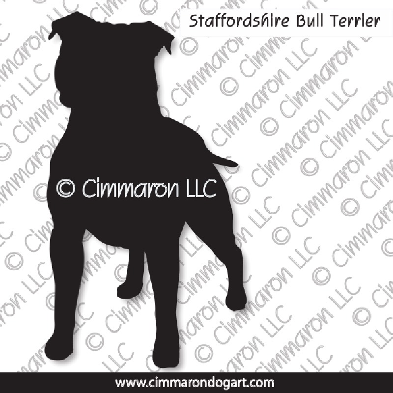 Staffordshire Bull Terrier Silhouette 001