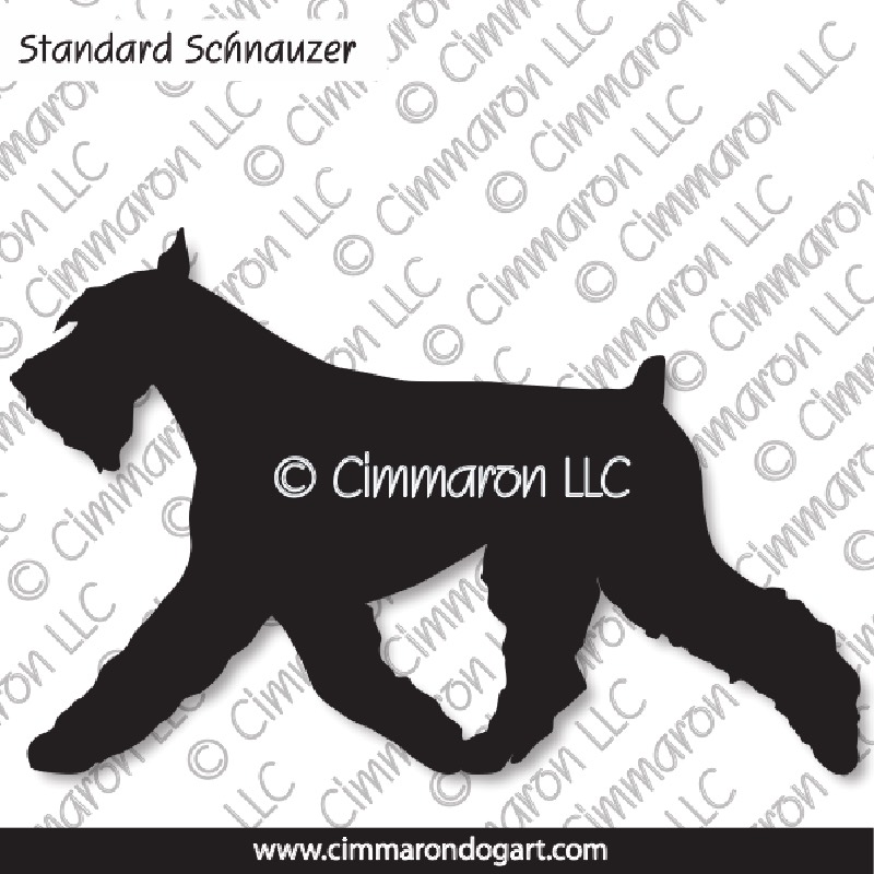 Standard Schnauzer Gaiting Silhouette 003