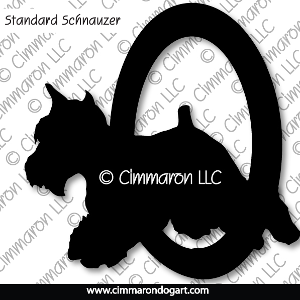 Standard Schnauzer Agility Silhouette 004