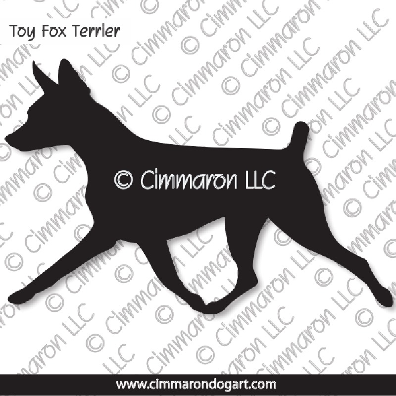 Toy Fox Terrier Gaiting Silhouette 002