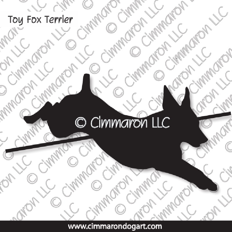 Toy Fox Terrier Jumping Silhouette 004