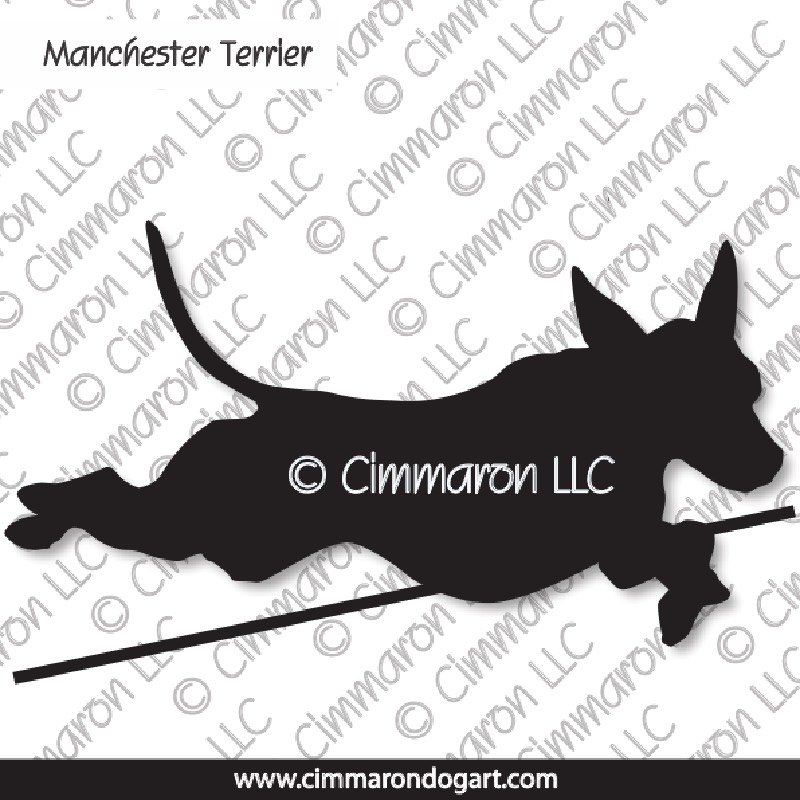 Manchester Terrier Toy Jumping Silhouette 004