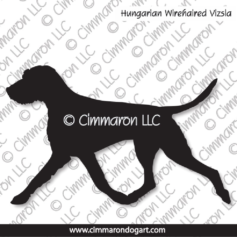Wirehaired Hungarian Vizsla Gaiting Silhouette 002