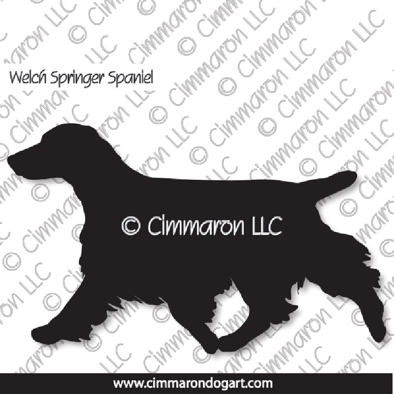 Welsh Springer Spaniel Gaiting Silhouette 002