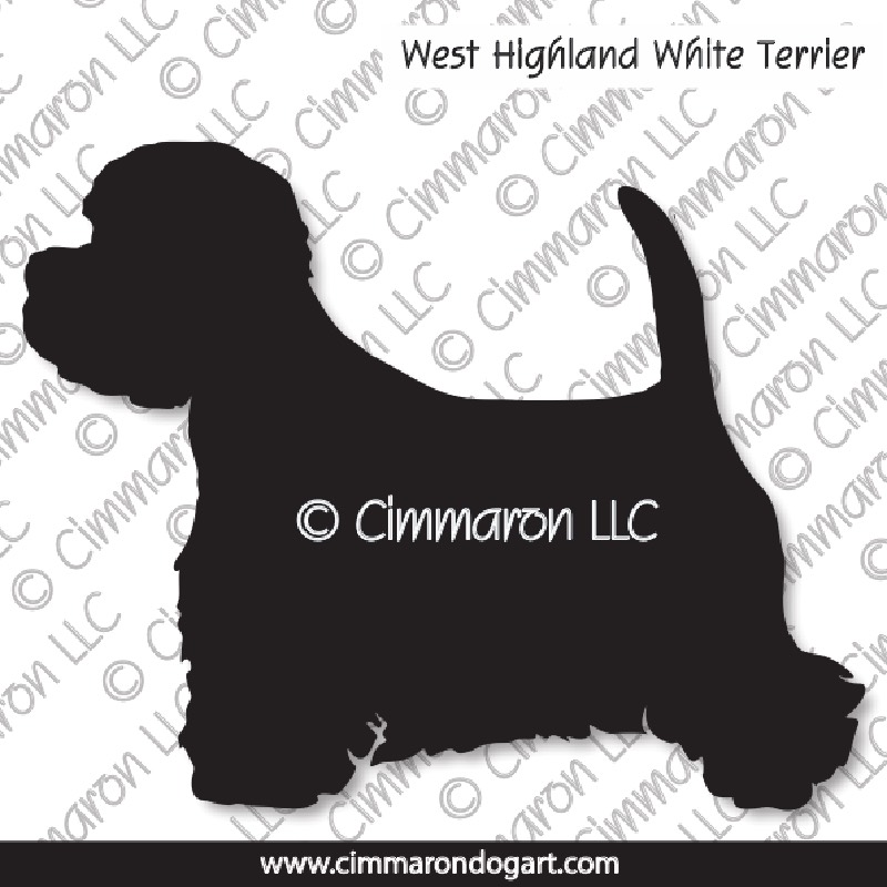 West Highland White Terrier Silhouette 001
