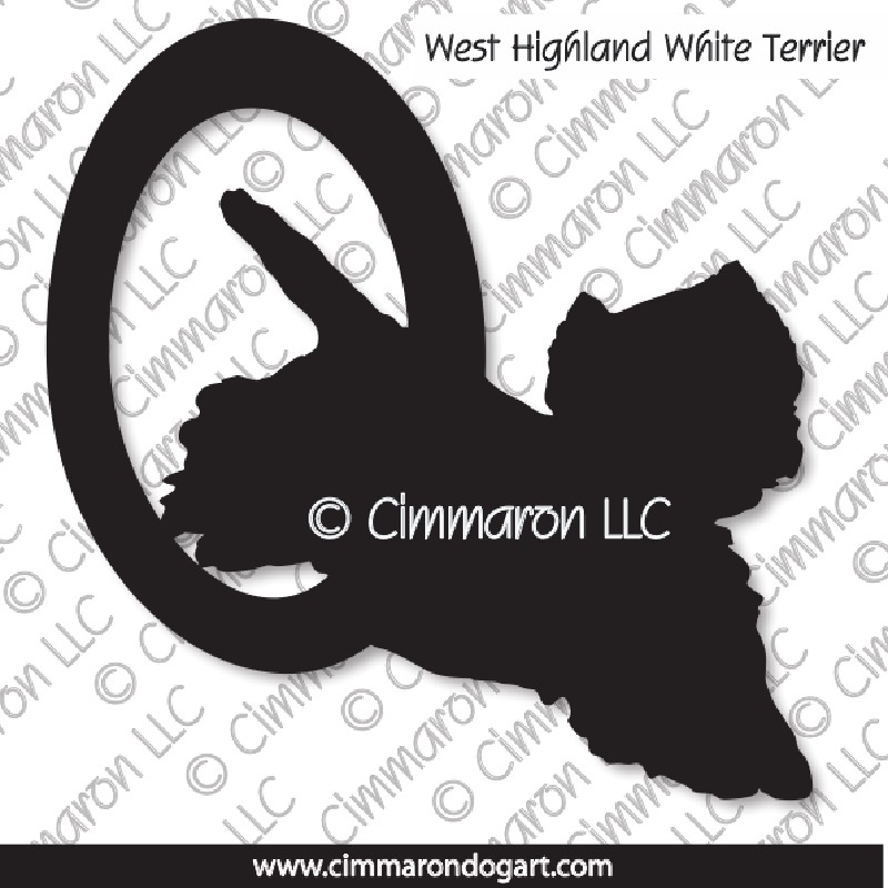 West Highland White Terrier Agility Silhouette 003