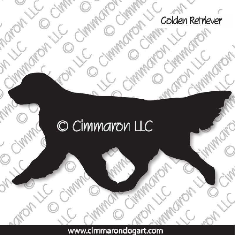 golden retriever running silhouette