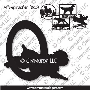 aff-003s - Affenpinscher Agility House and Welcome Signs