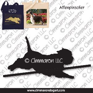 aff-008tote - Affenpinscher Docked Tail Jumping Tote Bag