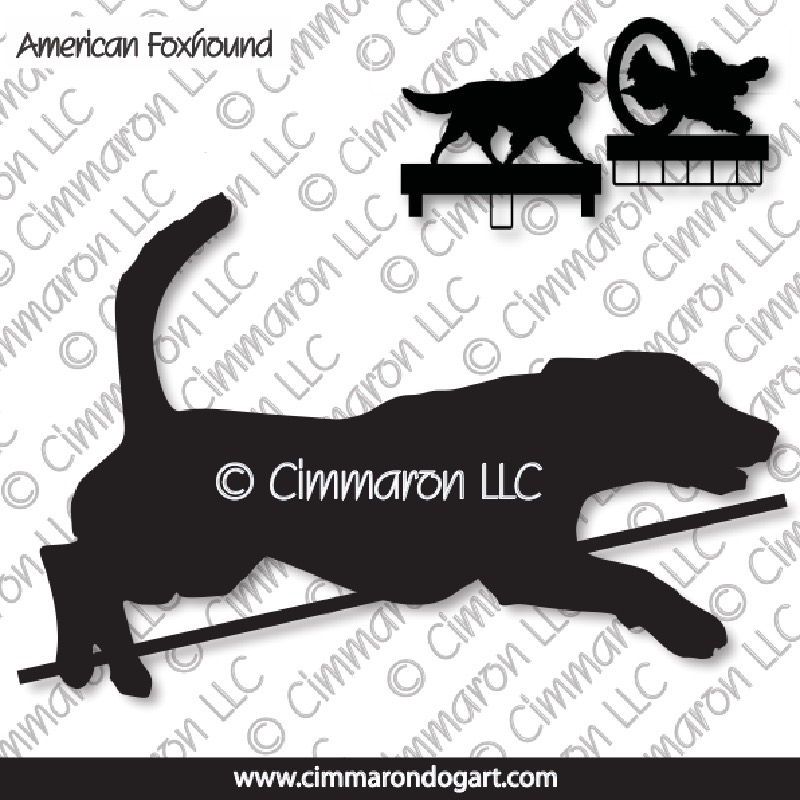 afoxhd004ls - American Foxhound Jumping MACH Bars-Rosette Bars