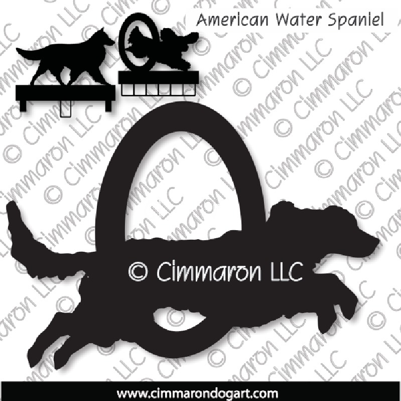 am-water003ls - American Water Spaniel Agility MACH Bars-Rosette Bars