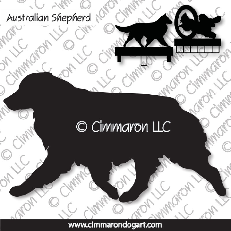 au-shep004ls - Australian Shepherd Gaiting MACH Bars-Rosette Bars