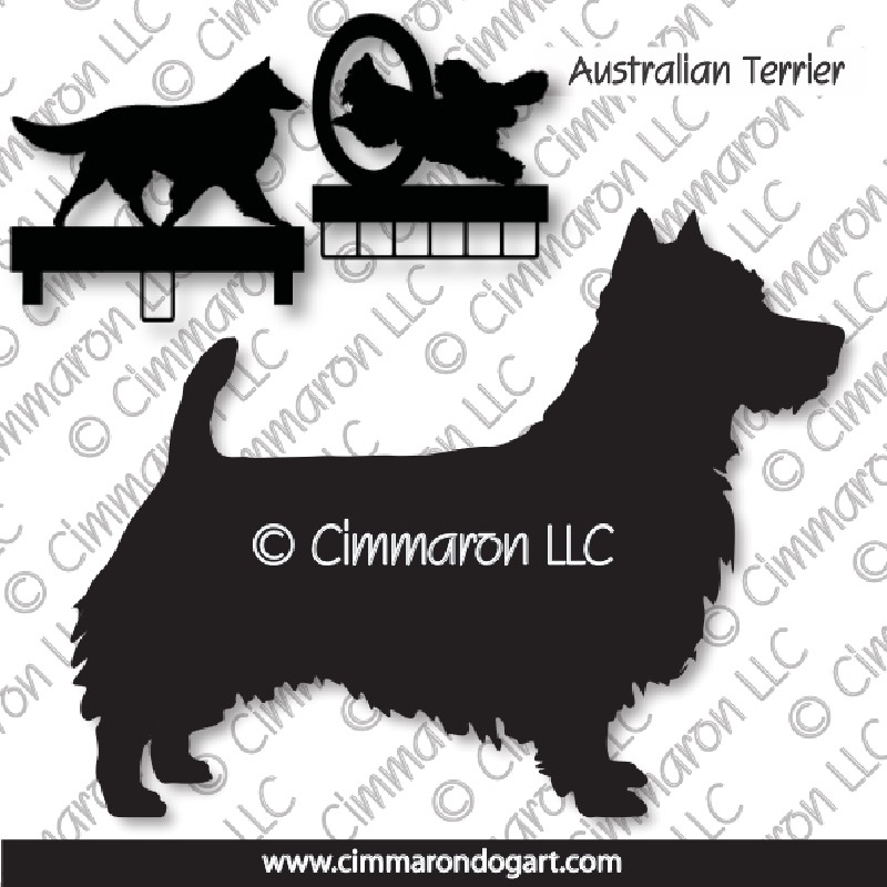 au-ter001ls - Australian Terrier MACH Bar or Ribbon Holder