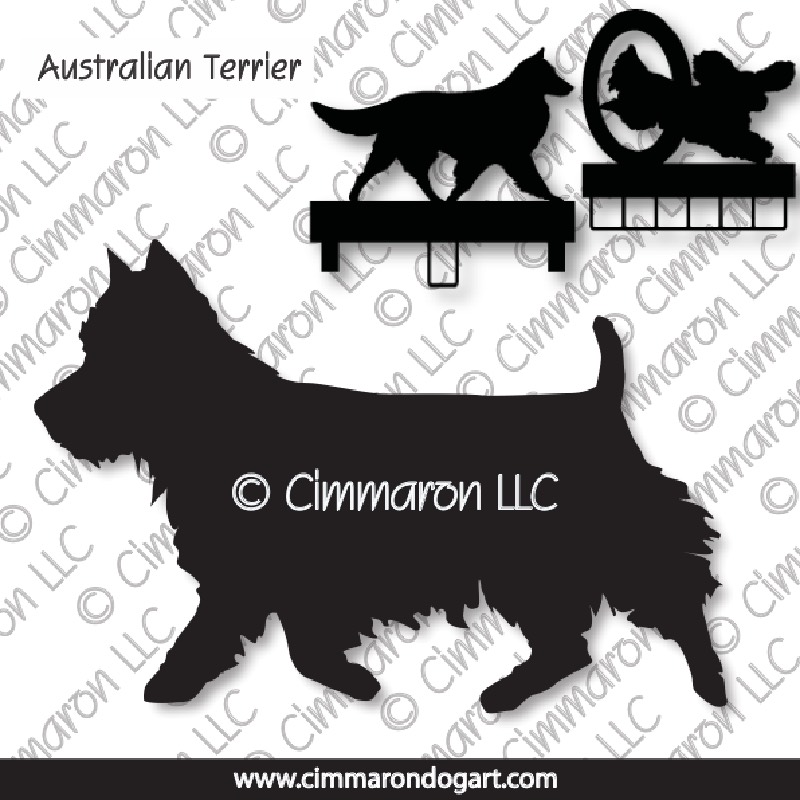 au-ter002ls - Australian Terrier Gaiting MACH Bar or Ribbon Holder