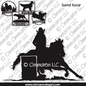 barrel001s - Barrel Racer House and Welcome Signs
