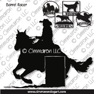 barrel002s - Barrel Racer Two House and Welcome Signs