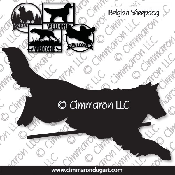 belgians004s - Belgian Sheepdog Jumping House and Welcome Signs