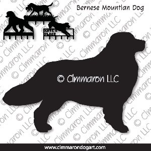 bmd002h - Bernese Mountain Dog Standing Leash Rack