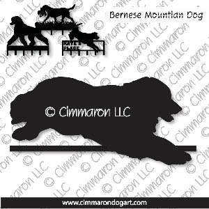 bmd005h - Bernese Mountain Dog Jumping Leash Rack