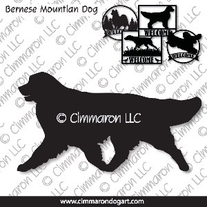 bmd003s - Bernese Mountain Dog Gaiting House and Welcome Signs