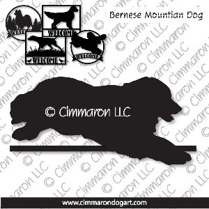 bmd005s - Bernese Mountain Dog Jumping House and Welcome Signs