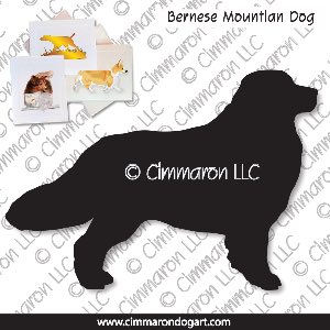 bmd002n - Bernese Mountain Dog Standing Note Cards