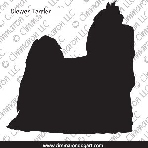 biew-001d - Biewer Terrier Silhouette Stickers - Decals
