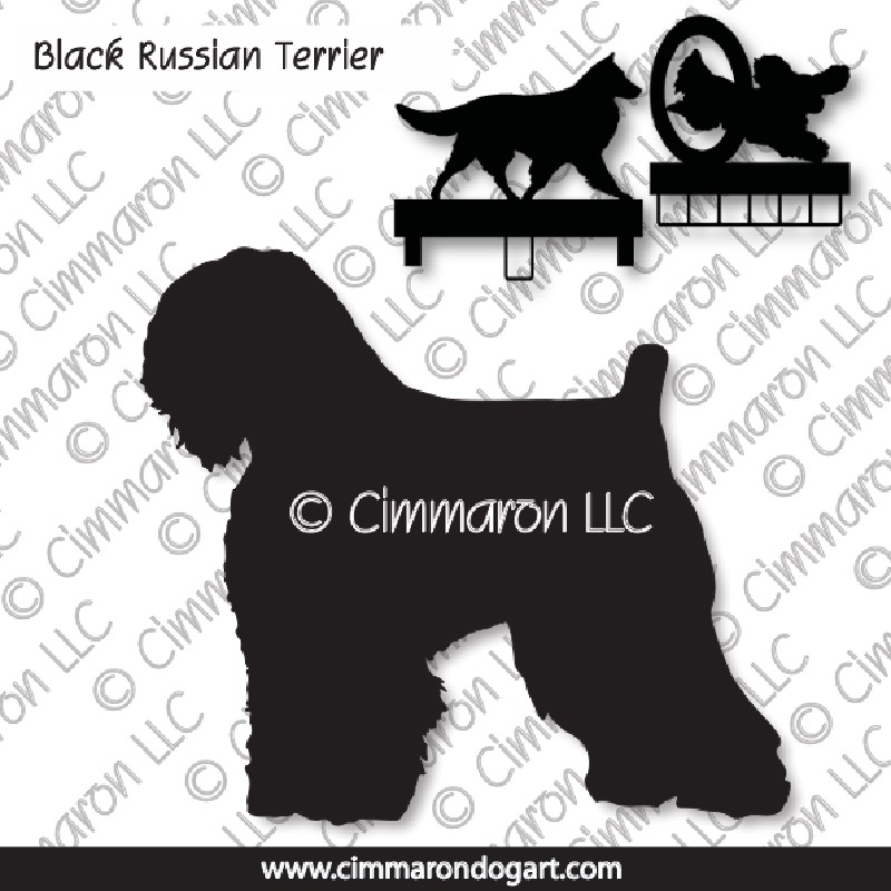 blk-russ001ls - Black Russian Terrier MACH Bars-Rosette Bars