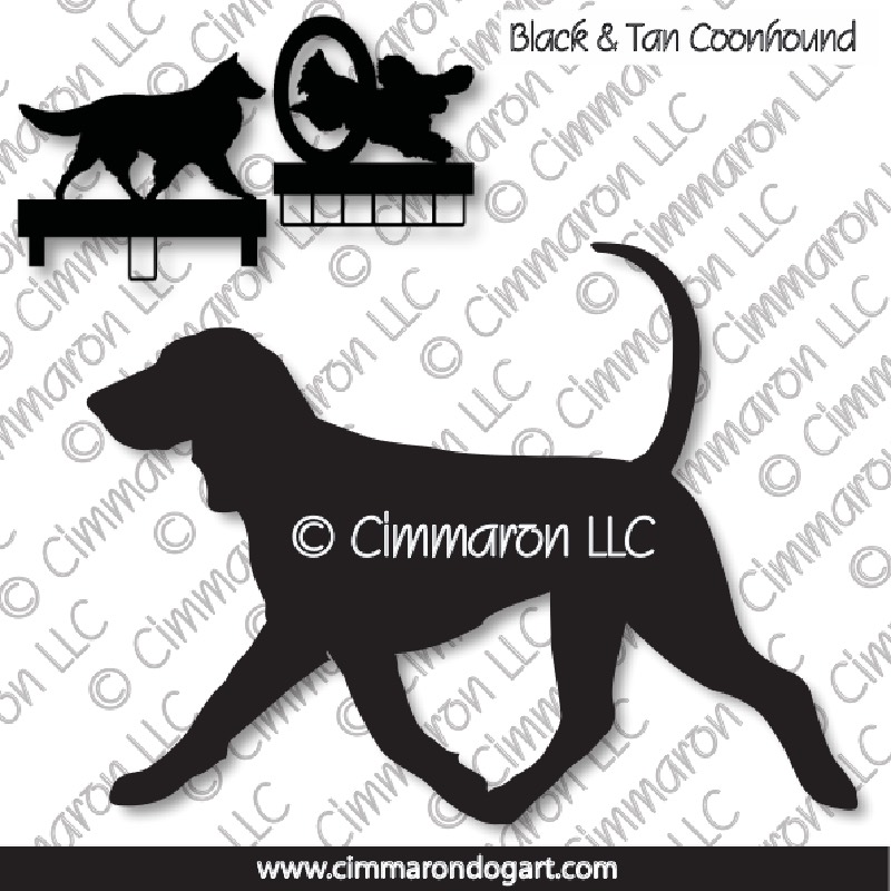 btcoon002ls - Black and Tan Coonhound Gaiting MACH Bars-Rosette Bars