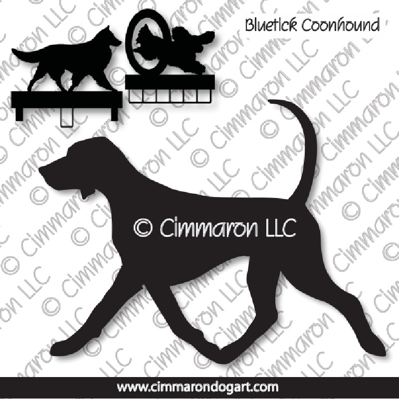 bltick002ls - Blue Tick Coonhound Gaiting MACH Bars-Rosette Bars