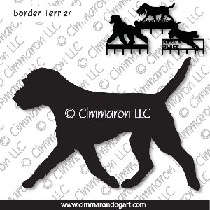 brter002h - Border Terrier Gaiting Leash Rack