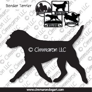 brter002s - Border Terrier Gaiting House and Welcome Signs