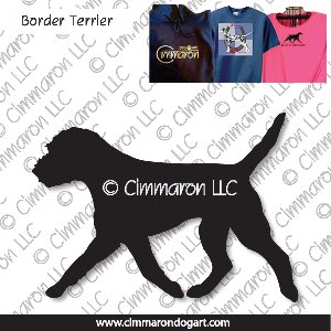 brter002t - Border Terrier Gaiting Custom Shirts
