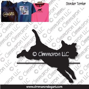 brter004t - Border Terrier Jumping Custom Shirts