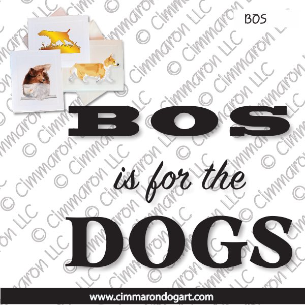 say006n - BOS for Dogs Note Cards