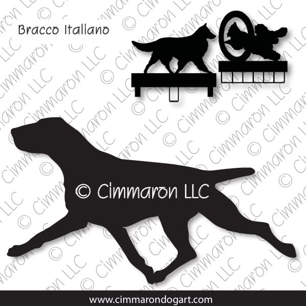 bracco003h - Bracco Italiano Bobbed Gaiting Leash Rack