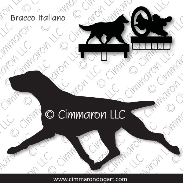 bracco003ls - Bracco Italiano Bobbed Gaiting MACH Bar-Rosette Bar