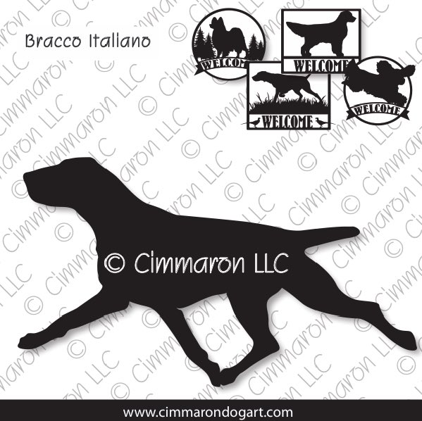 bracco003s - Bracco Italiano Bobbed Gaiting House and Welcome Sign