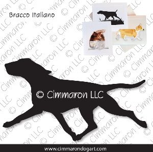 bracco004n - Bracco Italiano Gaiting Note Cards