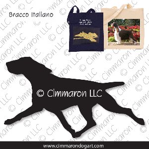 bracco003tote - Bracco Italiano Bobbed Gaiting Tote Bags