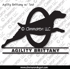 britt008d - Brittany Agility Solid Text Decal