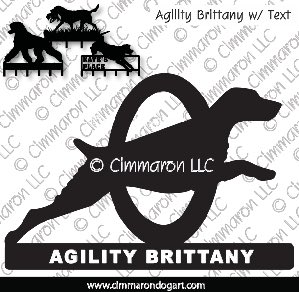 britt008h - Brittany Agility Solid Text Leash Rack